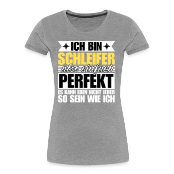 Perfekter Schleifer - Frauen Premium Bio T-Shirt - Navy - Vorne - Mia (176cm)