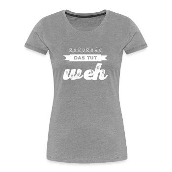 das ist schmerzhaft - Frauen Premium Bio T-Shirt - Navy - Vorne - Mia (176cm)