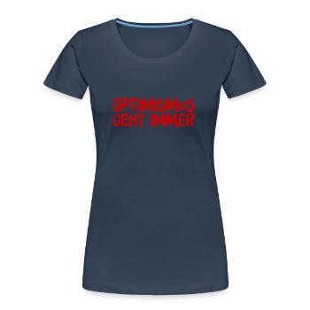 ich liebe Optimismus - Frauen Premium Bio T-Shirt - Navy - Vorne - Mia (176cm)