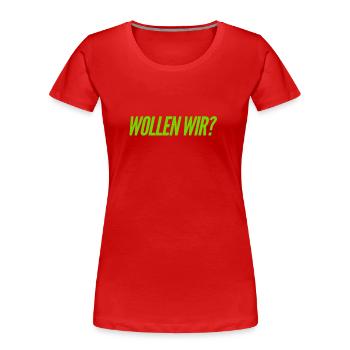 hast du Bock? - Frauen Premium Bio T-Shirt - Navy - Vorne - Mia (176cm)