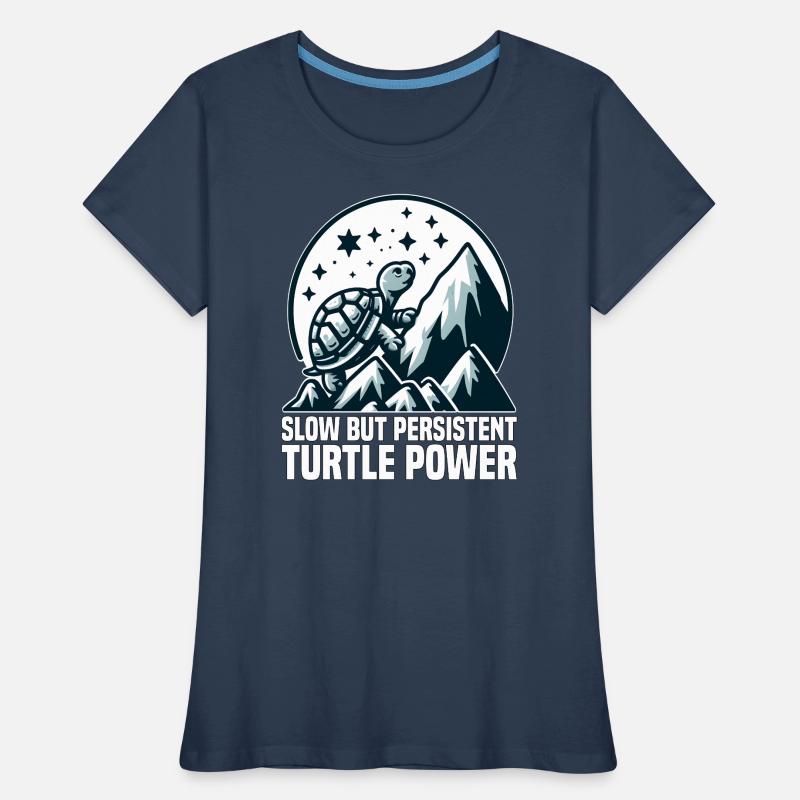 LANGSAME, ABER AUSDAUERNDE TURTLE-POWER Frauen Premium Bio T-Shirt