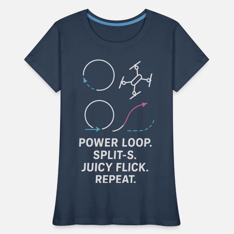 Power Loop Split-S Juicy Flick Repeat Women's Premium Organic T-Shirt