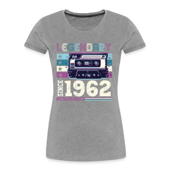 Legendary 1962 60th Birthday Gift Men - Fun - Women's Premium Organic T-Shirt - navy - Front - Mia (176cm)