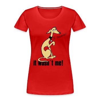 wasnt_me! - Women's Premium Organic T-Shirt - navy - Front - Mia (176cm)