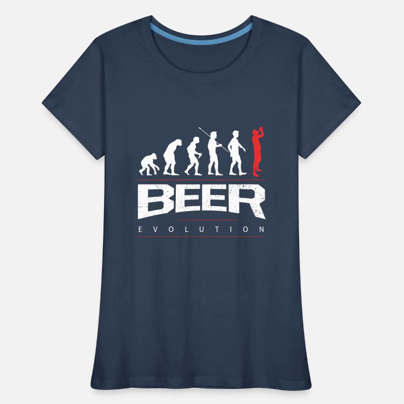 Bier Evolution Frauen Premium Bio T-Shirt