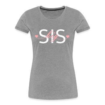 Big Sis Grosse Schwester Geschwister Outfit - Frauen Premium Bio T-Shirt - Navy - Vorne - Mia (176cm)