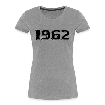 Vintage 1962 Né Anniversaire Rétro 1962 - T-shirt bio Premium Femme - bleu marine - Devant - Mia (176cm)
