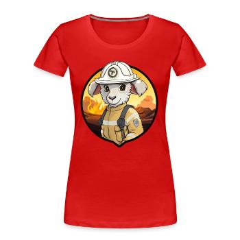 Pompiers de moutons - T-shirt bio Premium Femme - bleu marine - Devant - Mia (176cm)