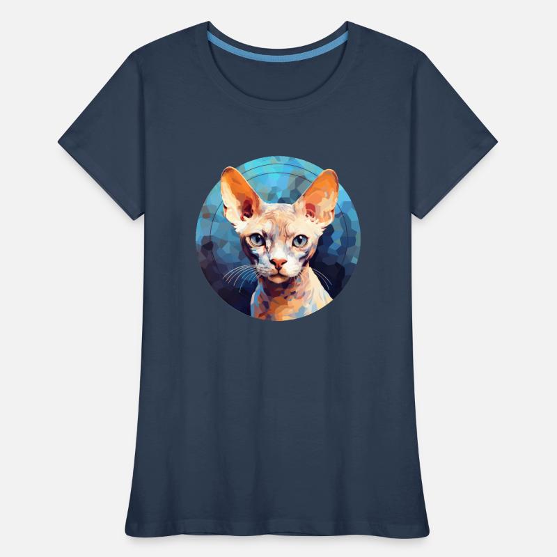 Devon Rex Chat T-shirt bio Premium Femme