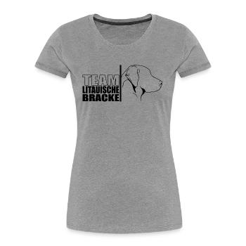 TEAM Litauische Bracke Hunde Hund Wilsigns - Frauen Premium Bio T-Shirt - Navy - Vorne - Mia (176cm)
