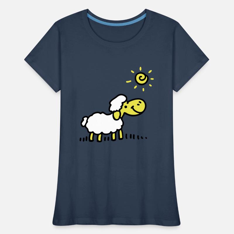 Moutons Sun 3 T-shirt bio Premium Femme