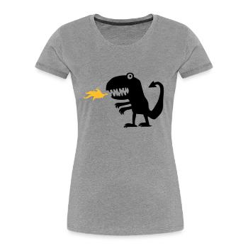 Drache - Frauen Premium Bio T-Shirt - Navy - Vorne - Mia (176cm)