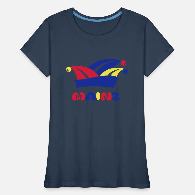 Fasching Narrenkappe Mainz 1, 2 oder 3 Farben Frauen Premium Bio T-Shirt