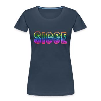 sigge rs rainbow - Women's Premium Organic T-Shirt - navy - Front - Mia (176cm)