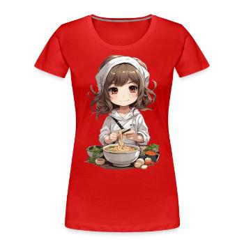 Anime Ramen Girl Japanese Noodle Soup Cook - Women's Premium Organic T-Shirt - navy - Front - Mia (176cm)