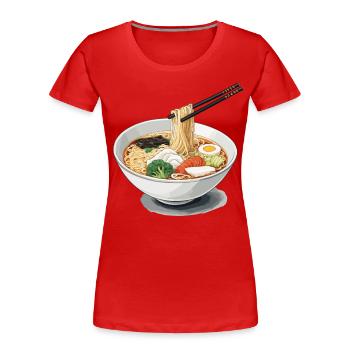 Japanische Ramen Nudelsuppe Aesthetic Design - Frauen Premium Bio T-Shirt - Navy - Vorne - Mia (176cm)