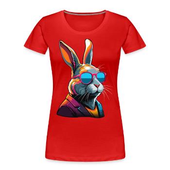 Iconic Dad Bunny Easter Bunny Streetwear Dad - Women's Premium Organic T-Shirt - navy - Front - Mia (176cm)