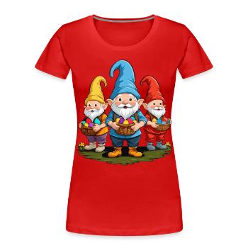 Ostern Nordische Wichtel Gnom Osterhase Zwerge - Frauen Premium Bio T-Shirt - Navy - Vorne - Mia (176cm)