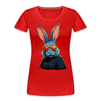 Iconic Dad Bunny Easter Bunny Streetwear Dad - Women's Premium Organic T-Shirt - navy - Front - Mia (176cm)