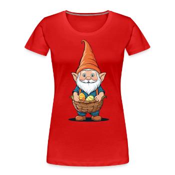 Ostern Nordische Wichtel Gnom Osterhase Lustiges - Frauen Premium Bio T-Shirt - Navy - Vorne - Mia (176cm)