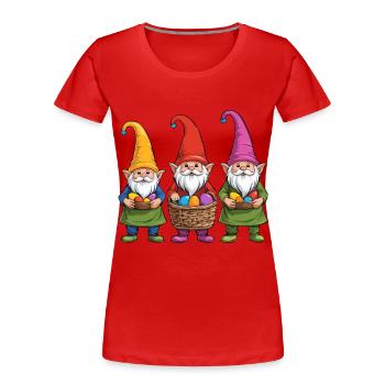 Ostern Nordische Wichtel Gnom Osterhase Zwerge - Frauen Premium Bio T-Shirt - Navy - Vorne - Mia (176cm)