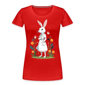Nurse Bunny Easter Bunny Nurse - Women's Premium Organic T-Shirt - navy - Front - Mia (176cm)