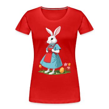 Infirmière lapin Lapin de Pâques Infirmière - T-shirt bio Premium Femme - bleu marine - Devant - Mia (176cm)