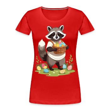 Funny Raccoon Easter Bunny Cute Costume - Women's Premium Organic T-Shirt - navy - Front - Mia (176cm)