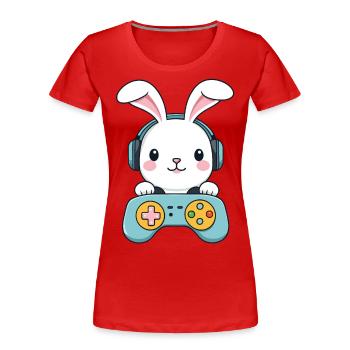 Easter Bunny Gamer Iconic Easter Gaming - Women's Premium Organic T-Shirt - navy - Front - Mia (176cm)