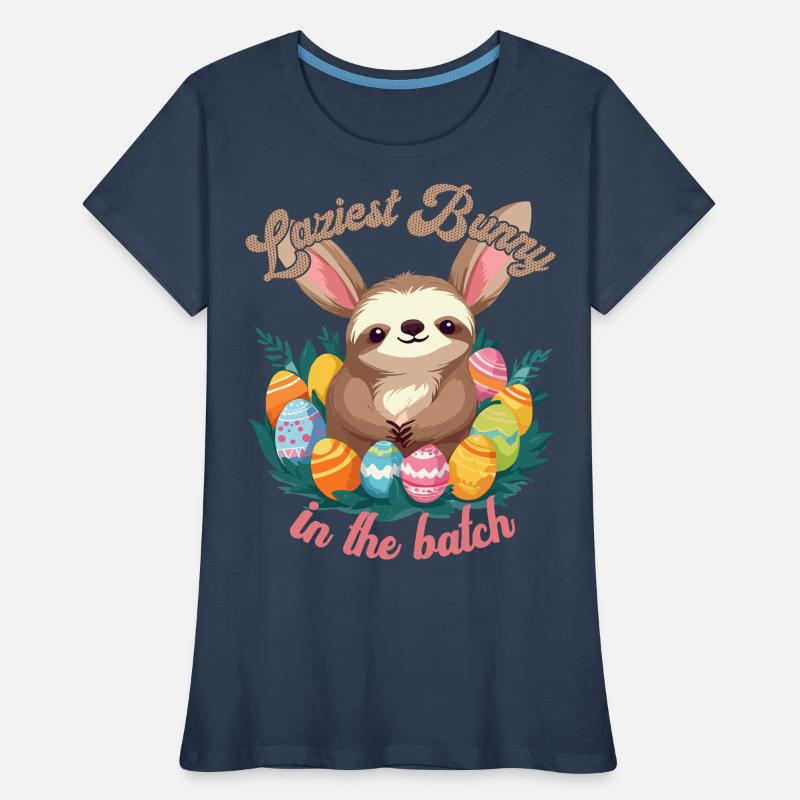 Funny Saying Sloth Easter Bunny Sweet Easter Women's Premium Organic T-Shirt