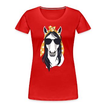 Mama Pferd Pferdeliebhaber Stilvolle Mutter - Frauen Premium Bio T-Shirt - Navy - Vorne - Mia (176cm)