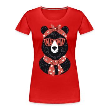Funny Mama Bear Mother Bear for Bear Lovers - Women's Premium Organic T-Shirt - navy - Front - Mia (176cm)