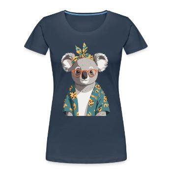 Funny Koala Mom Cute Mom Koala Bear Love - Women's Premium Organic T-Shirt - navy - Front - Mia (176cm)