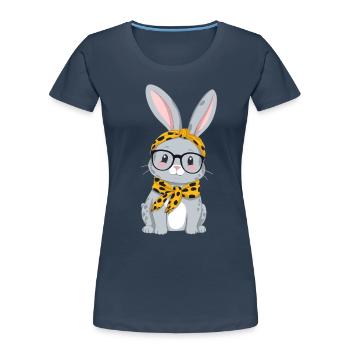 Mommy Bunny Cute Bunny Mom Cute Easter Bunny - Women's Premium Organic T-Shirt - navy - Front - Mia (176cm)
