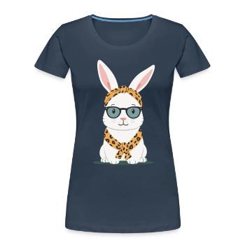 Mommy Bunny Cute Bunny Mom Cute Easter Bunny - Women's Premium Organic T-Shirt - navy - Front - Mia (176cm)