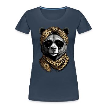 Funny Mama Bear Mother Bear For Bear Lovers - Women's Premium Organic T-Shirt - navy - Front - Mia (176cm)