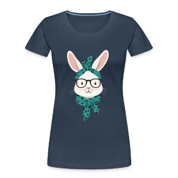 Mommy Bunny Cute Bunny Mom Cute Easter Bunny - Women's Premium Organic T-Shirt - navy - Front - Mia (176cm)