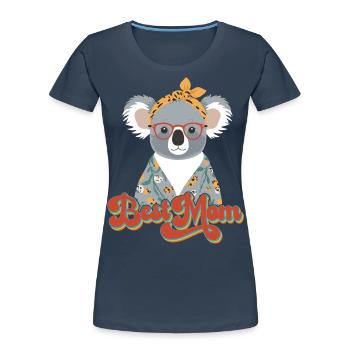 Lustige Koala Mutti Niedliche Mama Bär Liebhaber - Frauen Premium Bio T-Shirt - Navy - Vorne - Mia (176cm)