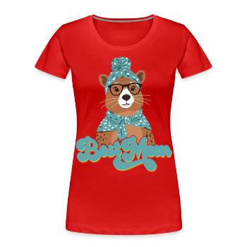 Capymama Funny Capybara Mom Love - Women's Premium Organic T-Shirt - navy - Front - Mia (176cm)