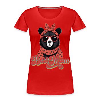 Best Mom Funny Mom Bear Mother's Day - Women's Premium Organic T-Shirt - navy - Front - Mia (176cm)