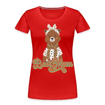Best Mom Funny Mama Bear Mother Bear Design - Women's Premium Organic T-Shirt - navy - Front - Mia (176cm)