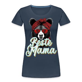 Beste Mama Lustige Muttertag Design - Frauen Premium Bio T-Shirt - Navy - Vorne - Mia (176cm)