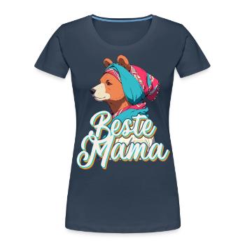 Meilleurs points forts du design de la fête des mères drôle de maman - T-shirt bio Premium Femme - bleu marine - Devant - Mia (176cm)