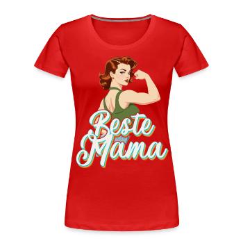 Meilleur design de maman fière mère pour la fête des mères - T-shirt bio Premium Femme - bleu marine - Devant - Mia (176cm)