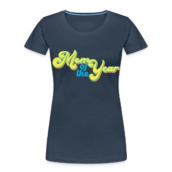 Mutter des Jahres Tolle Mama Vintage Style - Frauen Premium Bio T-Shirt - Navy - Vorne - Mia (176cm)