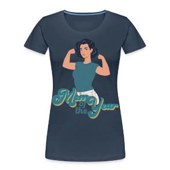 Mutter des Jahres Tolle Mutter Lustige Mutti - Frauen Premium Bio T-Shirt - Navy - Vorne - Mia (176cm)