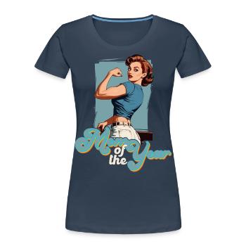 Mutter des Jahres - Stolze Beste Mama Design - Frauen Premium Bio T-Shirt - Navy - Vorne - Mia (176cm)