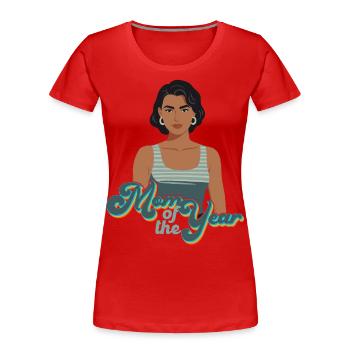 Mutter des Jahres Lustige Mutti Stolze Mama - Frauen Premium Bio T-Shirt - Navy - Vorne - Mia (176cm)