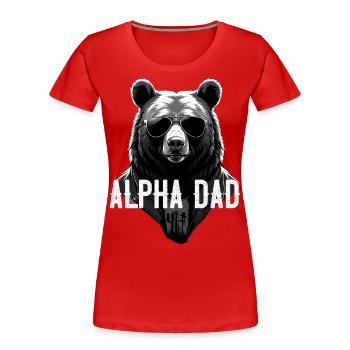 Alpha Dad Lustiger Bären Vater Perfekter Style - Frauen Premium Bio T-Shirt - Navy - Vorne - Mia (176cm)