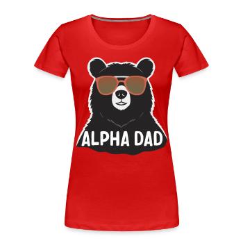 Alpha Dad Lustiger Vater Perfekter Style - Frauen Premium Bio T-Shirt - Navy - Vorne - Mia (176cm)